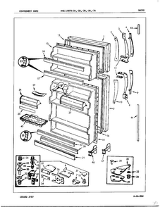 Doors Diagram and Parts List for 19874A  Admiral Refrigerator