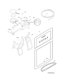 Ice & Water Dispenser Diagram and Parts List for CRSH268MS9  Crosley Refrigerator