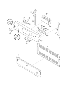 Backguard Diagram and Parts List for CRE3890LSH  Crosley Range