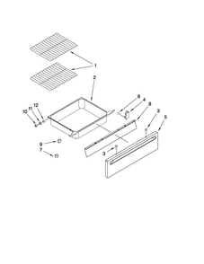 Drawer And Rack Parts Diagram and Parts List for MES5552BAW16  Maytag Range