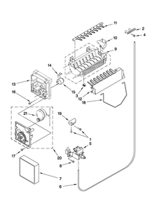 Icemaker Parts Diagram and Parts List for MSD2242VES03  Maytag Refrigerator