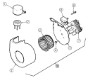 BLOWER Diagram and Parts List for DWU5915AAX  Maytag Dishwasher