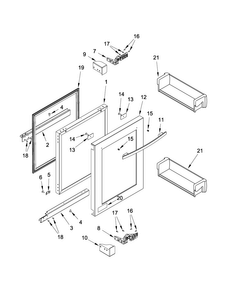 Door Parts Diagram and Parts List for JUR24FLARS00  Jenn-Air Refrigerator