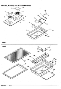 Gas Cartridge, Griddle, Grill Diagram and Parts List for AGDS902E-P1131828NE  Amana Range