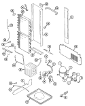 UNIT COMPARTMENT & SYSTEM Diagram and Parts List for KG66U50  Maytag Refrigerator
