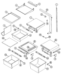Part Location Diagram of 70281-6 Whirlpool Trim, meat pan suppor