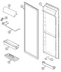 FRESH FOOD INNER DOOR Diagram and Parts List for KG66U50  Maytag Refrigerator