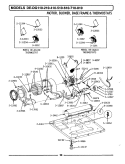 MOTOR, BLOWER, BASE FRAME & THERMOSTATS Diagram and Parts List for DE210  Maytag Dryer