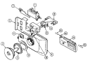 RINSE AID & SOAP DISPENSER Diagram and Parts List for DWU5915AAX  Maytag Dishwasher
