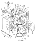 TUB Diagram and Parts List for DWU5915BAX  Maytag Dishwasher