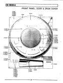 FRONT PANEL, DOOR & DRUM COVER Diagram and Parts List for DG806  Maytag Dryer
