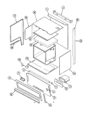 Part Location Diagram of 4002F182-80 Whirlpool *NLA*BACK UPPER MAIN