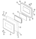 DOOR (UPPER) Diagram and Parts List for 7458XVA  Magic Chef Range