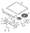 TOP ASSEMBLY Diagram and Parts List for 7858XUA  Magic Chef Range