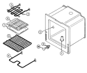 OVEN Diagram and Parts List for 3621WRW  Magic Chef Range