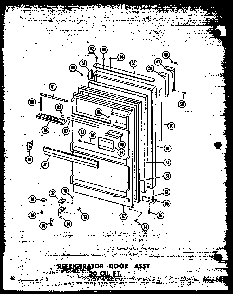 Refrigerator Door Assy 20 Cu. Ft. Diagram and Parts List for T16W-P60303-53W  Amana Refrigerator