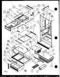CABINET INTERIOR Diagram and Parts List for 86065 P1125514W E Litton Refrigerator