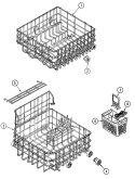 RACKS Diagram and Parts List for DWU7600ABX  Maytag Dishwasher