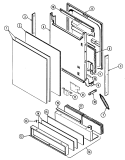 DOOR Diagram and Parts List for DWU5915AAX  Maytag Dishwasher