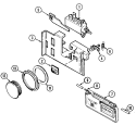 SOAP DISPENSER Diagram and Parts List for DWU7300AAX  Maytag Dishwasher