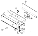 CONTROL PANEL Diagram and Parts List for CDE20T6W  Crosley Dryer