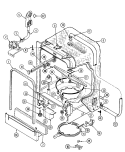 TUB Diagram and Parts List for DWU7910BAM  Maytag Dishwasher
