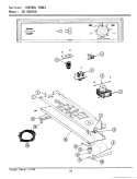 CONTROL PANEL Diagram and Parts List for GDG8300  Maytag Dryer