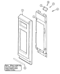 CONTROL PANEL Diagram and Parts List for CME8000AAB  Maytag Microwave