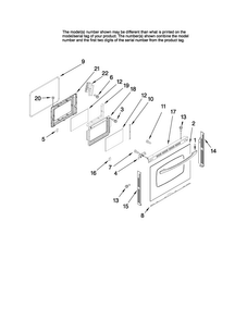 Lower Door Parts Diagram and Parts List for MER6875BAF17  Maytag Range