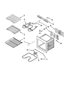 Internal Oven Parts Diagram and Parts List for JJW2430WS01  Jenn-Air Wall Oven
