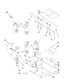 Manifold Parts Diagram and Parts List for JGS9900CDS00  Jenn-Air Range