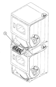 Harnesses 1 Diagram and Parts List for SSGT19WF  Speed Queen Dryer