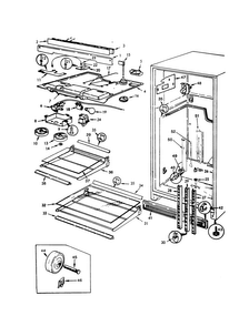 Fresh Food Compartment Diagram and Parts List for NT23K9A-9A69A  Admiral Refrigerator