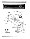 CONTROL PANEL Diagram and Parts List for DE382  Maytag Dryer