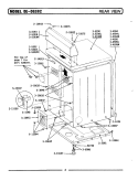 REAR VIEW Diagram and Parts List for DE382  Maytag Dryer