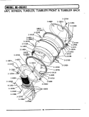 LINT SCREEN, TUMBLER (FRONT & BACK) Diagram and Parts List for DE382  Maytag Dryer