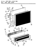 FRONT PANEL & ACCESS PANEL Diagram and Parts List for WU885  Maytag Dishwasher