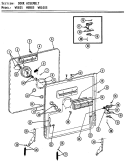 DOOR ASSEMBLY Diagram and Parts List for WU885  Maytag Dishwasher