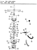 PUMP & MOTOR ASSEMBLY Diagram and Parts List for WU885  Maytag Dishwasher
