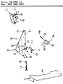 TUB SUPPORT (LEFT) Diagram and Parts List for WU885  Maytag Dishwasher