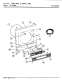 FRONT PANEL & CONTROL PANEL Diagram and Parts List for SG1000  Maytag Washer Dryer Combo