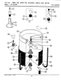 INNER / OUTER TUB, AGITATOR & WTR LEVL SWTH Diagram and Parts List for SG1000  Maytag Washer Dryer Combo