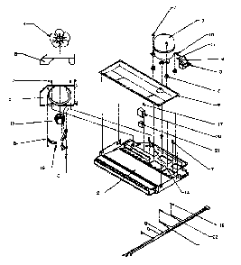 Compressor Compartment Diagram and Parts List for TC18A3L-P1181812WL  Amana Refrigerator