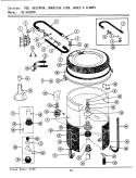 TUB, AGITATOR, MTG. STEM, HOSES & CLAMPS Diagram and Parts List for LSG9900  Maytag Washer Dryer Combo