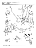 BASE, PUMP, MOTOR & COMPONENTS Diagram and Parts List for LSG9900  Maytag Washer Dryer Combo
