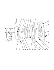 Door Parts Diagram and Parts List for MXR40PDATS  Maytag Washer