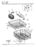 RACKS Diagram and Parts List for EWU384  Maytag Dishwasher