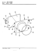 DOOR ASSEMBLY Diagram and Parts List for LSG7800  Maytag Washer Dryer Combo