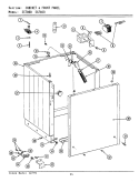 CABINET & FRONT PANEL Diagram and Parts List for LSG7800  Maytag Washer Dryer Combo