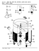 INNER / OUTER TUB, AGITATOR & WTR LEVL SWTH Diagram and Parts List for LSG7800  Maytag Washer Dryer Combo